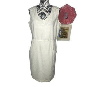 NWT Columbia Norgate Sleeveless V-Neck Cotton Organic Dress with Pockets Large
